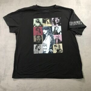 Taylor Swift The Eras Tour T-Shirt Adult Extra Large Official Merchandise Black